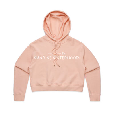 Sunrise Sisterhood Crop Hoodie 2025  (front logo only) Thumbnail