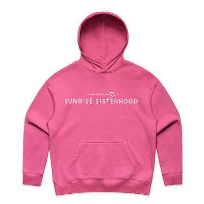 Sunrise Sisterhood Fleece Hoodie (white logo) Thumbnail